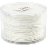 Macramé-Kordel, Dicke 1,8 mm, Weiß, 50 m/ 1 Rolle