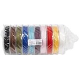 Polyesterschnur, Dicke 1 mm, Sortierte Farben, 10x50 m/ 1 Pck