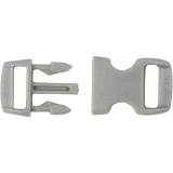 Klickverschluss, L 29 mm, B 15 mm, Lochgröße 3x11 mm, Schwarz, Braun, Grau, 100 Stk/ 1 Pck