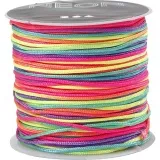 Makramée-Schnur, multicolor, Dicke 1 mm, Neonfarben, 28 m/ 1 Rolle