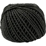 Papiergarn, Dicke 2,5-3 mm, Schwarz, 150 g, 40 m/ 1 Knäuel