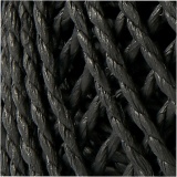Papiergarn, Dicke 2,5-3 mm, Schwarz, 150 g, 40 m/ 1 Knäuel