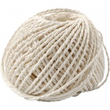 Papiergarn, Dicke 2,5-3 mm, Weiß, 150 g, 40 m/ 1 Knäuel
