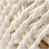Papiergarn, Dicke 2,5-3 mm, Weiß, 150 g, 40 m/ 1 Knäuel