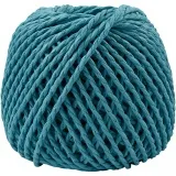 Papiergarn, Dicke 2,5-3 mm, Türkis, 150 g, 40 m/ 1 Knäuel