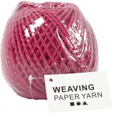 Papiergarn, Dicke 2,5-3 mm, Pink, 40 m/ 1 Knäuel, 150 g