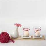 Papiergarn, Dicke 2,5-3 mm, Pink, 150 g, 40 m/ 1 Knäuel