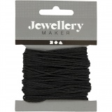 Macramé-Kordel, Dicke 2 mm, Schwarz, 8 m/ 1 Rolle