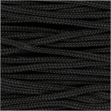 Macramé-Kordel, Dicke 2 mm, Schwarz, 8 m/ 1 Rolle