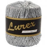 Lurexgarn, L 160 M, Silber, 25 g/ 1 Knäuel