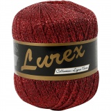 Lurexgarn, L 160 m, Rot, 25 g/ 1 Knäuel