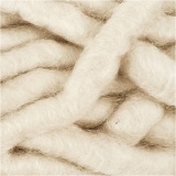 Chunky-Wolle XL (Polyacryl), L 17 M, Größe manga, Naturweiß, 200 g/ 1 Knäuel