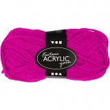 Fantasia Polyacryl Garn, L 80 m, Fuchsia, 50 g/ 1 Knäuel