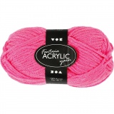 Fantasia Polyacryl Garn, L 80 M, Neonpink, 50 g/ 1 Knäuel