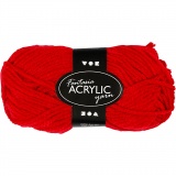 Fantasia Polyacryl Garn, L 80 M, Rot, 50 g/ 1 Knäuel