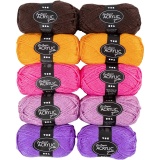 Fantasia Polyacryl Garn, L 80 M, Sortierte Farben, 10x50 g/ 1 Pck