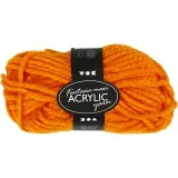 Fantasia Polyacryl-Wolle, L 35 m, Maxi, Neonorange, 50 g/ 1 Knäuel