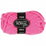 Fantasia Polyacryl-Wolle, L 35 M, Maxi, Neonpink, 50 g/ 1 Knäuel