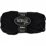 Fantasia Polyacryl-Wolle, L 35 M, Maxi, Schwarz, 50 g/ 1 Knäuel