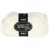 Fantasia Polyacryl-Wolle, L 35 M, Maxi, Naturweiß, 50 g/ 1 Knäuel