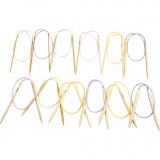 Rundstricknadel, L 60-80 cm, Größe 3-10 mm, 12 Stk/ 1 Pck