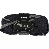 Denim-Stoffgarn, L 45 M, Blau, 100 g/ 1 Knäuel