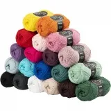 Baumwollgarn, Nr. 8/4, L 170 m, Inhalt kann variieren , Sortierte Farben, 20x50 g/ 1 Pck