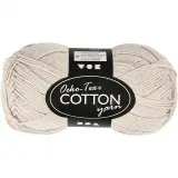Baumwollgarn, Nr. 8/4, L 170 m, Nadel 3-3,5, Beige, 50 g/ 1 Knäuel
