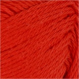 Baumwolle, L 170 m, Rot, 50 g/ 1 Knäuel