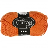 Baumwollgarn, 8/4, L 170 M, Orange, 50 g/ 1 Knäuel