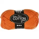 Baumwollgarn, Nr. 8/4, L 170 m, Nadel 3-3,5, Orange, 50 g/ 1 Knäuel