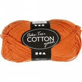 Baumwollgarn, 8/4, L 170 M, Orange, 50 g/ 1 Knäuel