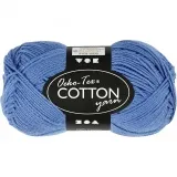 Baumwollgarn, Nr. 8/4, L 170 m, Nadel 3-3,5, Blau, 50 g/ 1 Knäuel