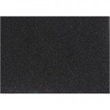 Bügelfolie, A5, Blatt 148x210 mm, Glitter, Schwarz, 1 Bl.