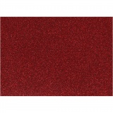 Bügelfolie, A5, Blatt 148x210 mm, Glitter, Rot, 1 Bl.