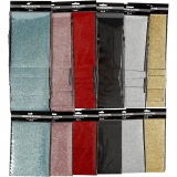 Bügelfolie, Blatt 148x210 mm, Glitter, Sortierte Farben, 6x10 Bl./ 1 Pck