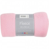 Fleece, L 125 cm, B 150 cm, 200 g, Hellpink, 1 Stk