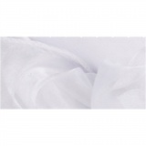 Organzastoff, B 50 cm, Weiß, 10 m/ 1 Rolle