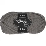 Melbourne Wool Yarn, L 92 m, Grau, 50 g/ 1 Knäuel
