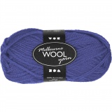 Melbourne Wool Yarn, L 92 M, Blau, 50 g/ 1 Knäuel