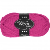 Melbourne Wool Yarn, L 92 M, Neonpink, 50 g/ 1 Knäuel
