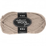 Melbourne Wool Yarn, L 92 M, Beige, 50 g/ 1 Knäuel