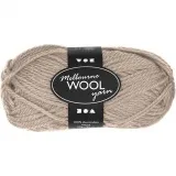 Melbourne Wool Yarn, L 92 m, Beige, 50 g/ 1 Knäuel