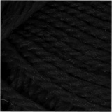 Melbourne Wool Yarn, L 92 M, Schwarz, 50 g/ 1 Knäuel