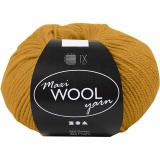 Wolle, L 125 M, Dunkelgelb, 100 g/ 1 Knäuel