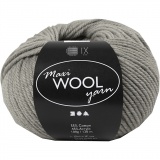 Wolle, L 125 m, Grau Melange, 100 g/ 1 Knäuel