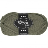 Melbourne Wool Yarn, L 92 M, Dunkelgrün, 50 g/ 1 Knäuel