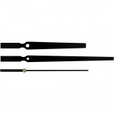 Uhrzeiger, Lochgröße 4+6 mm, Schwarz, 1 Set