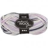 Melbourne Wool Yarn, L 92 M, Pastelllila, 50 g/ 1 Knäuel