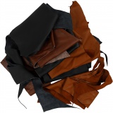 Echtleder, Dicke 1,0-1,2 mm, Farbe kann variieren,Inhalt kann variieren , Sortierte Farben, 2 kg/ 1 Pck